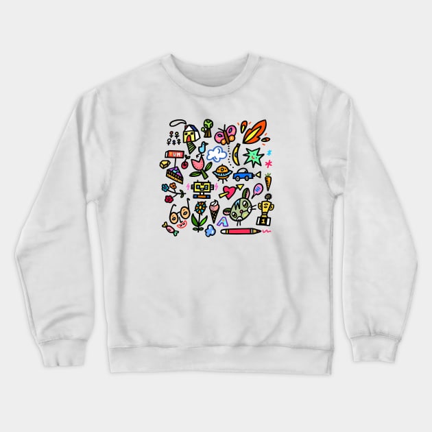 Doodle Mix Crewneck Sweatshirt by AdrianaStore